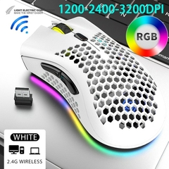 BM600 Rechargeable USB 2.4G Wireless RGB Light Honeycomb Gaming Mouse Desktop PC na internet