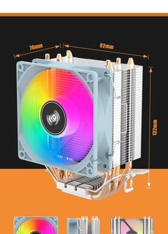 Aigo Air CPU Cooler Cooling Fan Quiet Ventilador 4 Heat Pipes Radiator Intel LGA - Imports ITEK