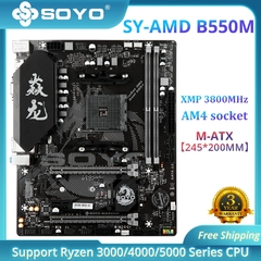 SOYO Monarch Dragon AMD B550M Gaming Motherboard USB3.1 M.2 Nvme Sata3 Supports