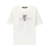 Camiseta Palm Angels Linen Collar 'White/Black'