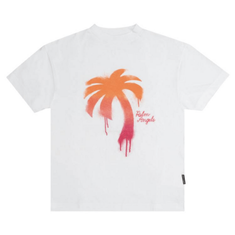 Camiseta Palm Angels Glitter Classic Logo Over 'Black/Black