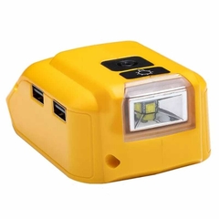 Adaptador de Baterías Dewalt USB + LED 3 NIVELES + SALIDA 12V