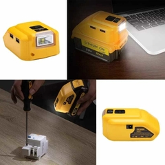 Adaptador de Baterías Dewalt USB + LED 3 NIVELES + SALIDA 12V - tienda online