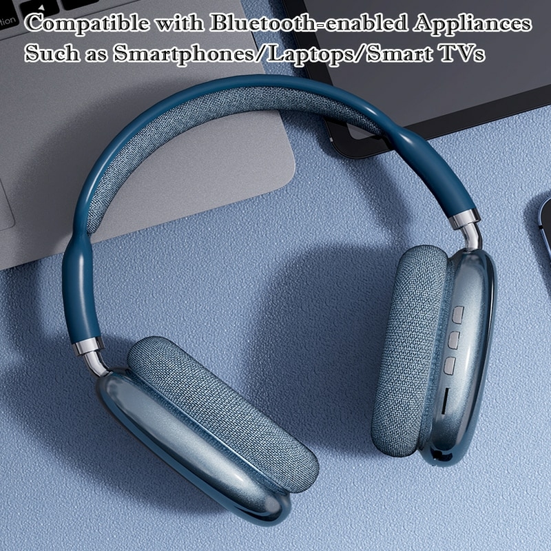 P9S Auscultadores Sem Fio Bluetooth, HiFi Estéreo Cancelador De Ruído  Auriculares, Ear Touch Headsets, Música, Esporte, Smartph