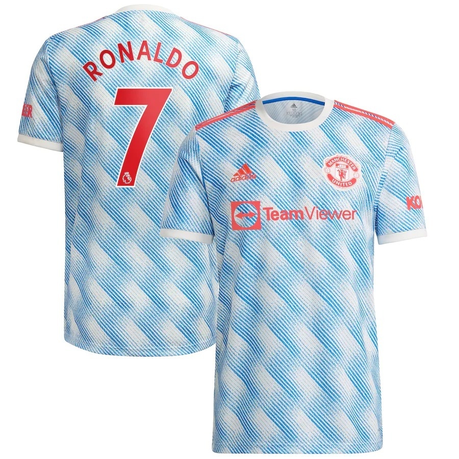 Camisa Manchester United II 21/22 Branca - Ronaldo 7 - Adidas - Masculino  Torcedor