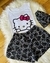 Pijama corto adulto Hello Kitty Black