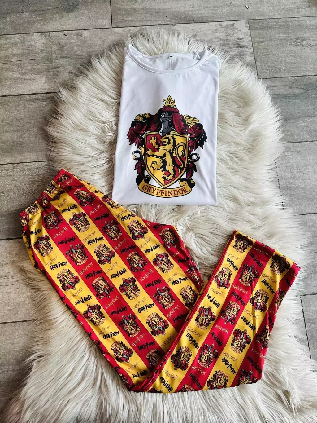 Pijama pant largo + reme corta adulto Harry Potter Hogwarts