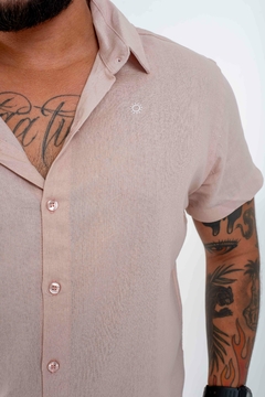 Camisa Vintage Linho Rosa - comprar online