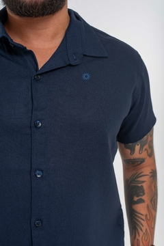 Camisa Vintage Linho Marinho - comprar online