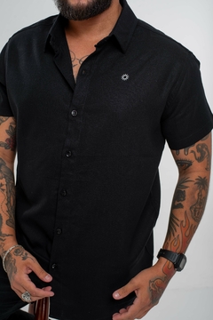 Camisa Vintage Linho Preta - comprar online