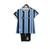 Kit Infantil Grêmio Home Umbro 23/24 - Azul, Preto e Branco