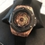 Hublot Sang Bleu Rose/Preto P/Couro (Primeira Linha)