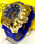 Invicta Zeus Magnum Dourado Pulseira de Borracha Azul - (Primeira Linha)