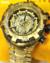 Relógio Masculino Invicta Thunderbolt Skeleton Dourado / Preto Pulseira de Aço - Eldourado Joias