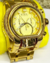 Invicta Zeus Magnum Dourado / fundo Amarelo Com Corda - (Primeira Linha)