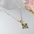 Colar Cartier de Letras Banhadas em Ouro 18K