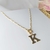 Colar Cartier de Letras Banhadas em Ouro 18K