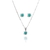 Conjunto Quadrado com Zircônia Azul Tiffany em Prata 925 - comprar online