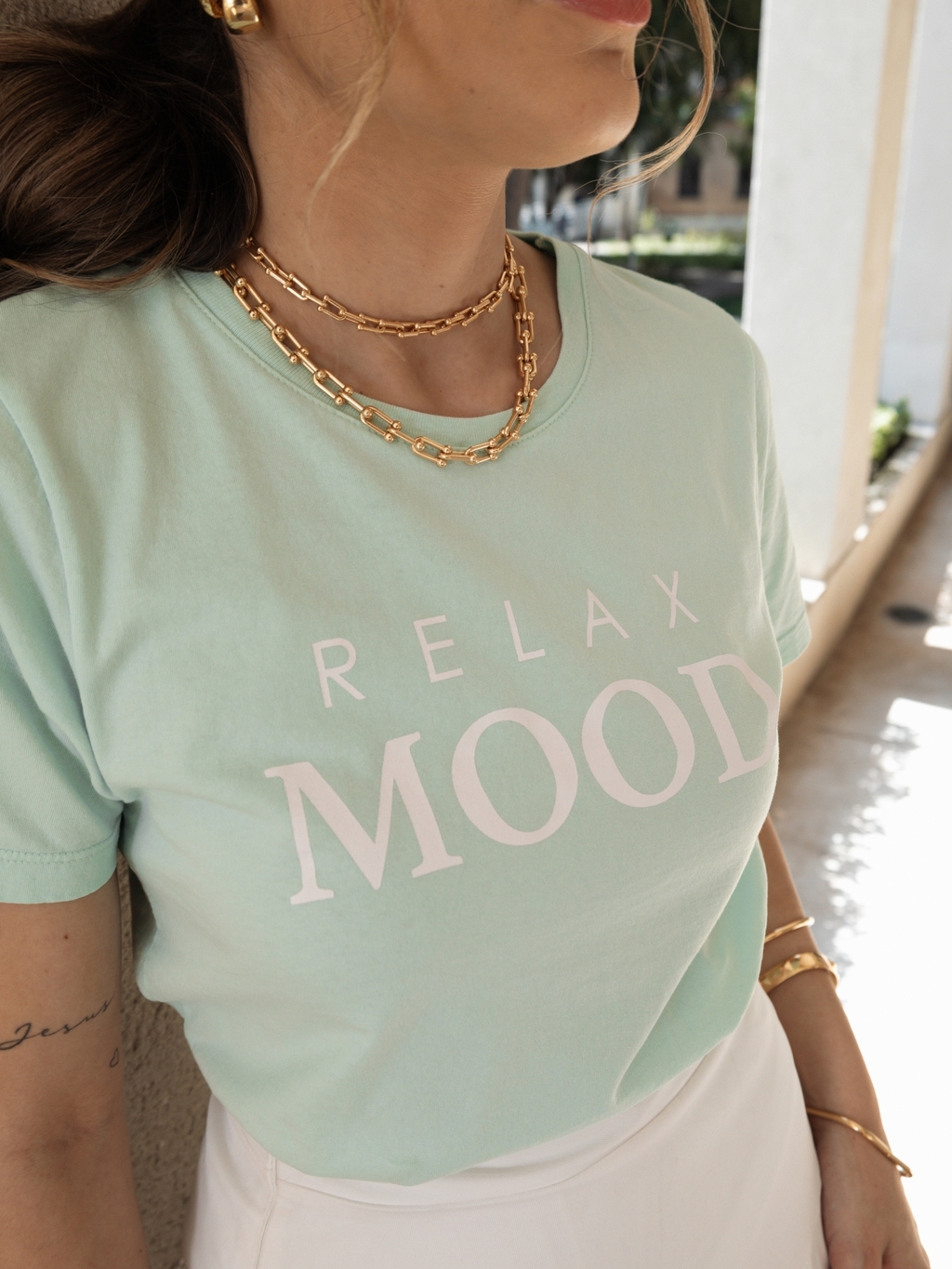 T-shirt Relax Mood - Verde candy - Luna Store Cascavel