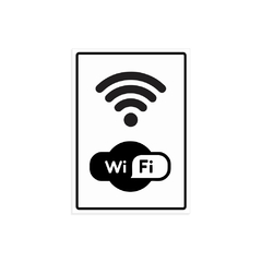 Placa de Sinalização Wifi em Pvc