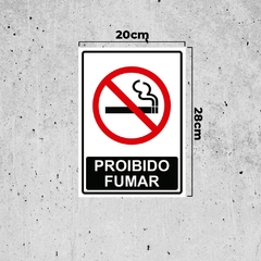Placa de Sinalização Proibido Fumar em Pvc na internet