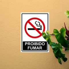 Placa de Sinalização Proibido Fumar em Pvc - SigmaDecor