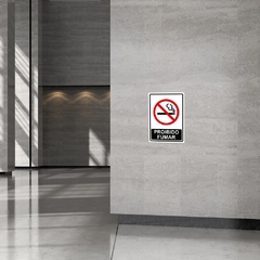 Placa de Sinalização Proibido Fumar em Pvc - loja online