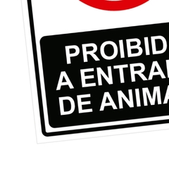 Placa de Sinalização Proibido Entrada com Animais - comprar online
