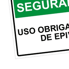 Placa de Sinalização Segurança Uso Obrigatório de Epi - comprar online