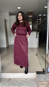 Conjunto Amanda Evasê Midi Marsala