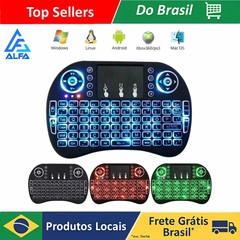 ALFA Mini Teclado Controle Usb Touchpad Smart Tv Box Pc Ps3 Iluminado