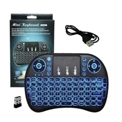 ALFA Mini Teclado Controle Usb Touchpad Smart Tv Box Pc Ps3 Iluminado - loja online