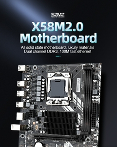 Placa Mãe SZMZ X58 LGA 1366 Conjunto com HD 6750 1GB GDDR5 Placa de Vídeo + CP - comprar online