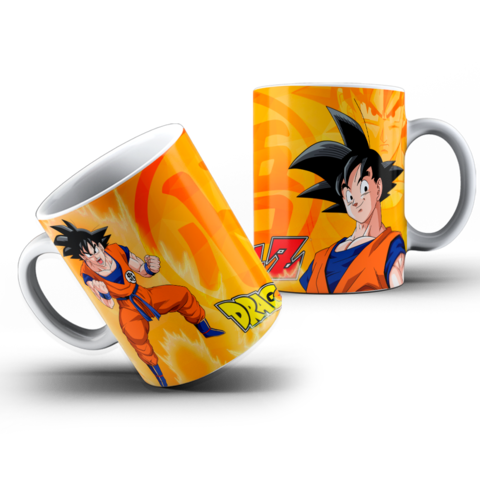 Caneca Dragon Ball Goku para colorir com brinde