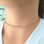 Colar Choker Riviera cristal banhado a ouro 18k