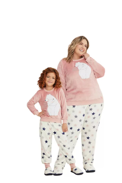 Pijama Fleece Coração Kids na internet