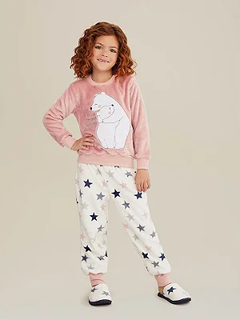 Pijama Fleece Coração Kids