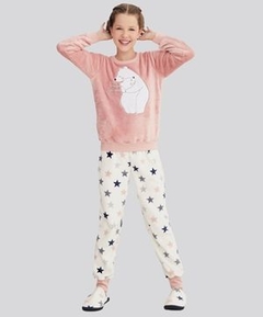 Pijama Fleece Coração Kids - comprar online