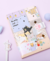 Caderno Kawaii Gatinho Fofo e Folhas Decorativas com Fecho Magnético - Pé de Lápis