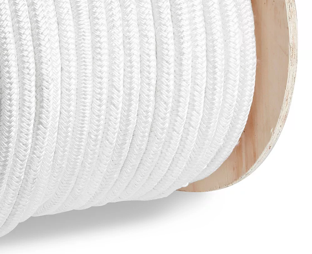 Cuerda elástica trenzada blanca de 18 pulgadas de 0118in banda