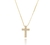 COLAR DOURADO CRUCIFIXO BANHO EM OURO 18K