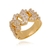 ANEL LUXO DOURADO ZIRCONIA BANHO OURO 18K