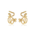 BRINCO ACETINADO EAR CUFF BANHO EM OURO 18k