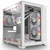 Gabinete Gamer PCYES Forcefield White Ghost, Mid Tower, Vidro Temperado, MATX, Branco, Sem Fan, GFFWGP