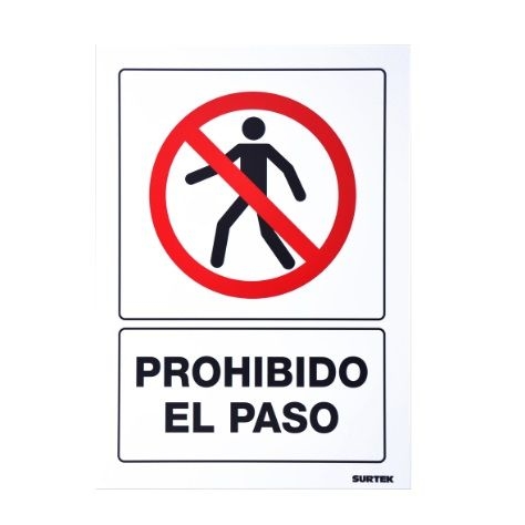 Señalamiento De Prohibido El Paso 25x36 Ses41