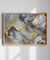 Quadro Decorativo Abstrato Tons de Cinza e Dourado