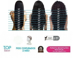 Imagem do Front Lace Fibra Orgânica Hair Ondulado cor preto com mechas mel 60cm.