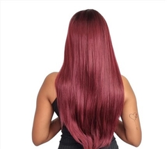 Front Lace Fibra Orgânica Hair Liso cor vinho 65cm. - comprar online