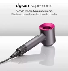 Secador de Cabelo Silencioso Supersônico 5 Acessórios Magnéticos 110V/220V Cor: Rosa/Prateado - Mari Hair Style