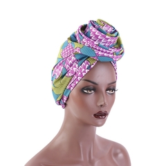 African Bandana Scarf Satin Floral Ankara Dashiki - Mari Hair Style